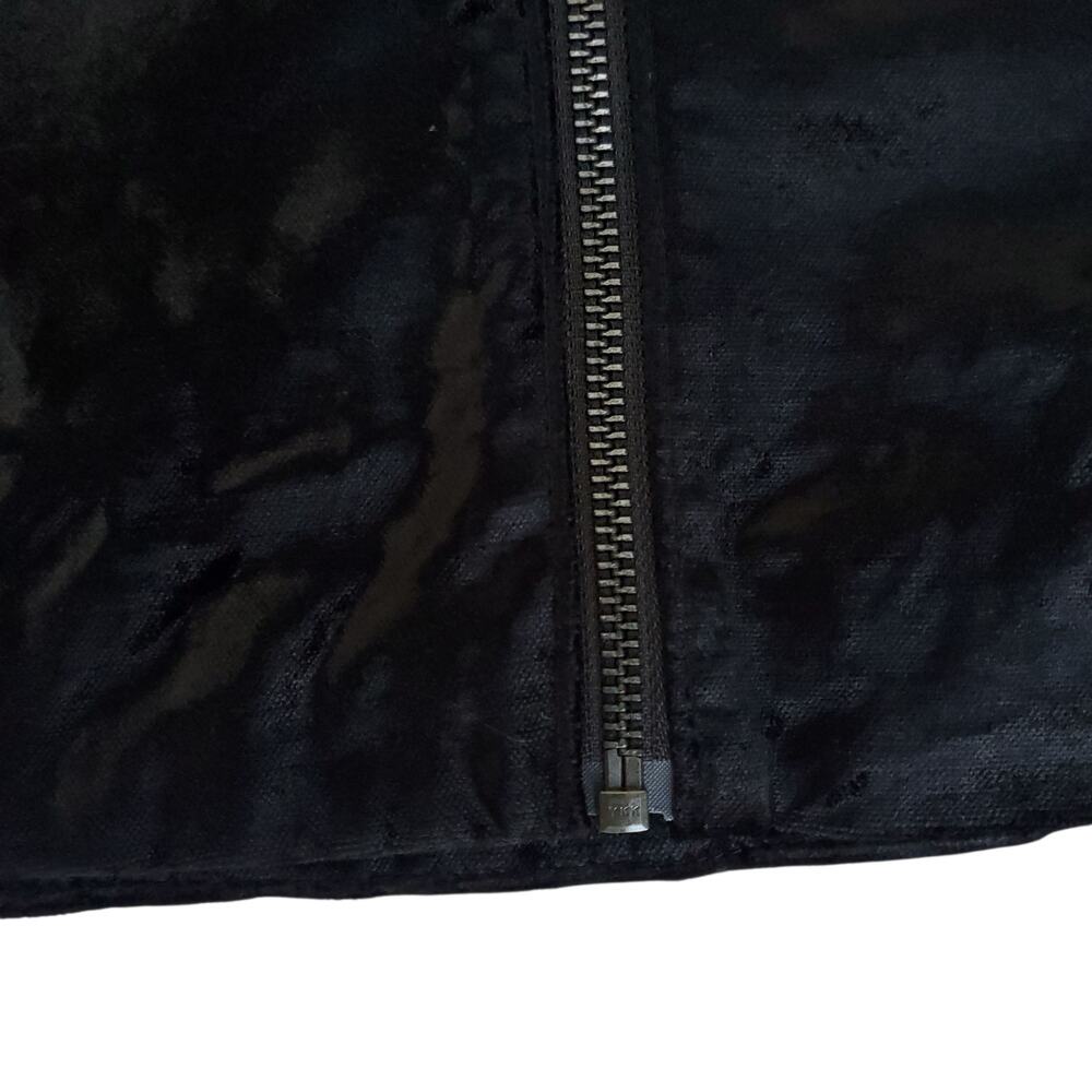 Free People Funkytown Black Velvet A line Mini Skirt Zip Front Sz 12 NWT - Picture 6 of 16